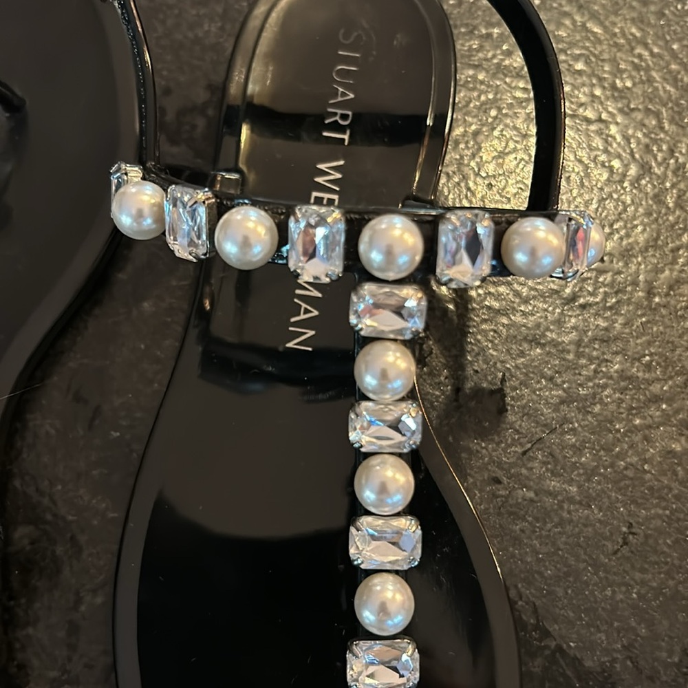 stuart wiseman pearl and crystal thongs - Picture 4 of 6